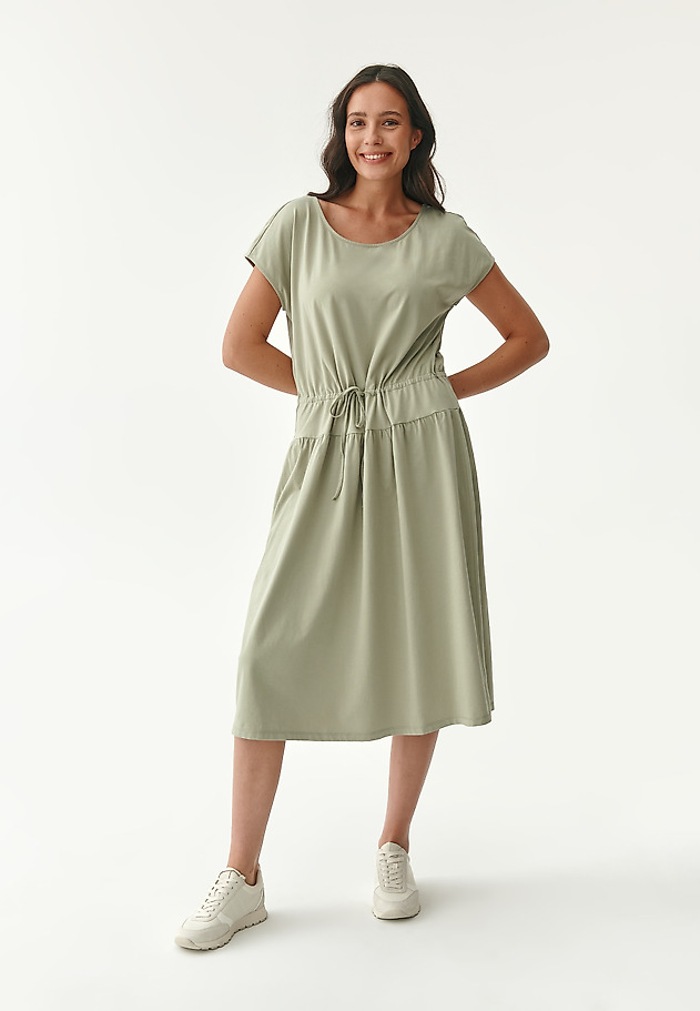 LADIES' PASTEL MIDI DRESS NATULA LADIES' PASTEL MIDI DRESS NATULA KHAKI 1