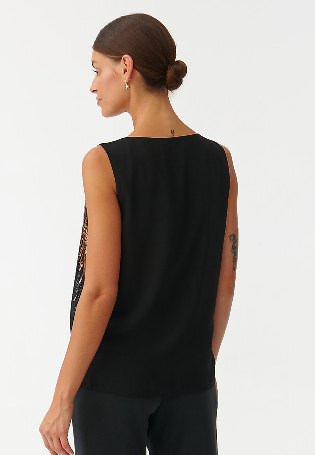 LADIES’ SLEEVELESS SEQUINED BLOUSE SERKO LADIES’ SLEEVELESS SEQUINED BLOUSE SERKO BLACK 4