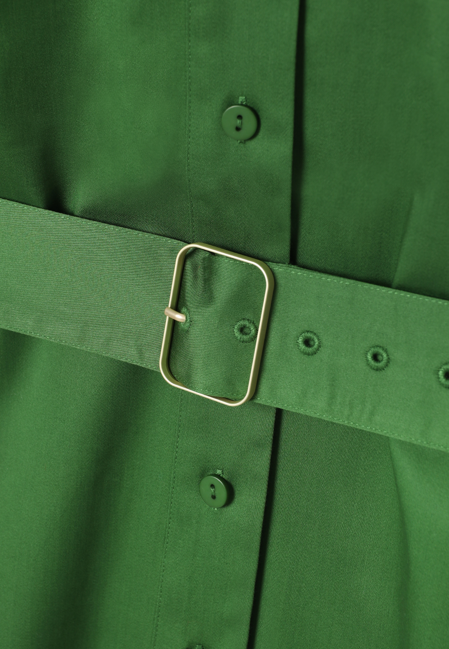 BAWEŁNIANA SUKIENKA Z PASKIEM - TABATA ZIELONY 2