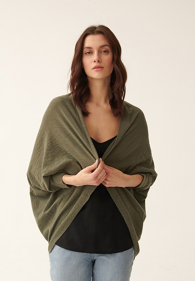 VOLNÝ SVETR BEZ ZAPÍNÁNÍ FRU VOLNÝ SVETR BEZ ZAPÍNÁNÍ FRU KHAKI 3