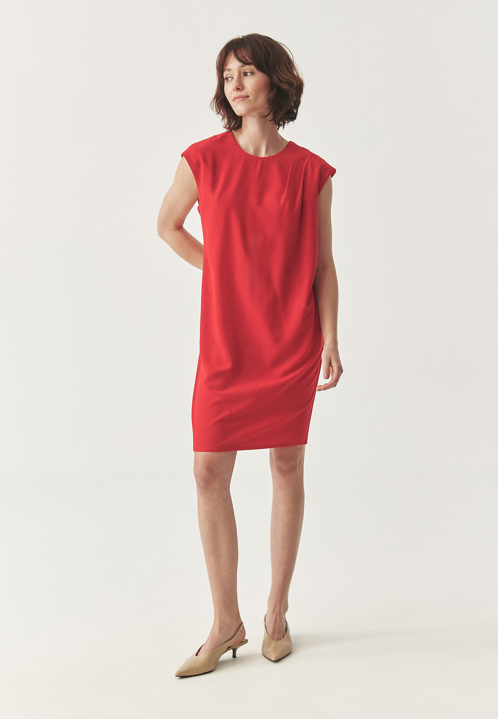 RED DRESS WITH A LOOSE FIT ZIMONA color RED RED DRESS WITH A LOOSE FIT ZIMONA color RED