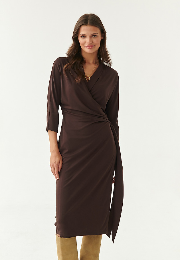 LADIES' WRAP DRESS MIROKO LADIES' WRAP DRESS MIROKO BROWN 4