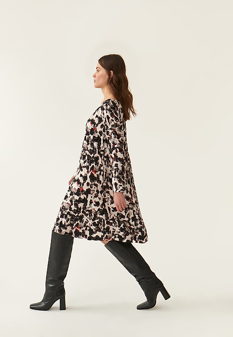 KRÁTKÉ ŠATY S AKVARELOVÝM POTISKEM MIRI VÍCEBAREVNÝ 2