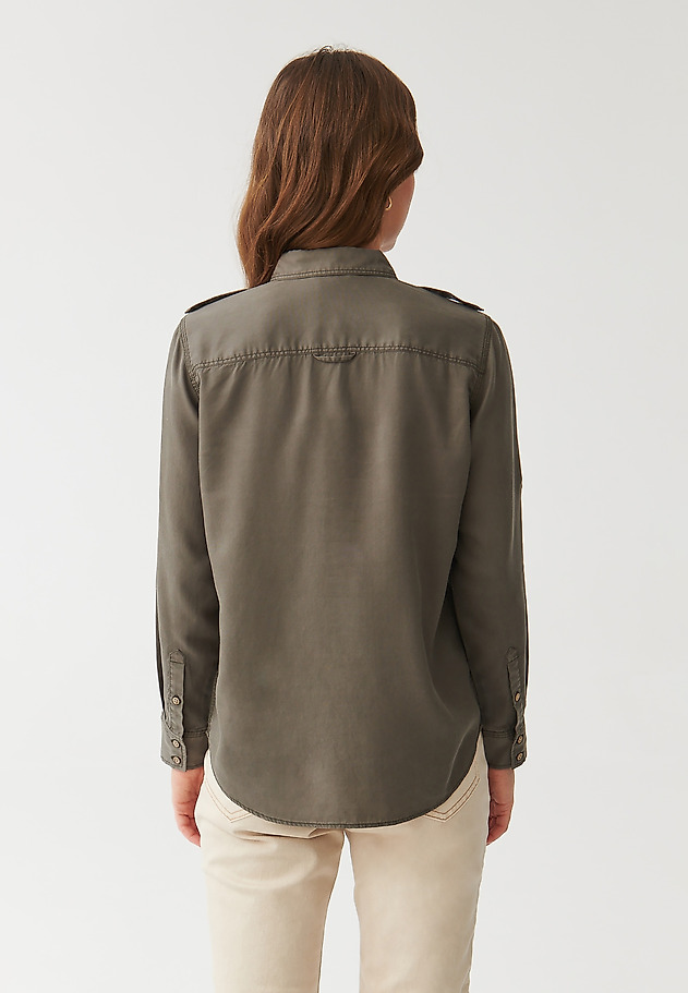 LADIES’ SHIRT WITH EPAULETTES - KORSANA LADIES’ SHIRT WITH EPAULETTES - KORSANA KHAKI 4