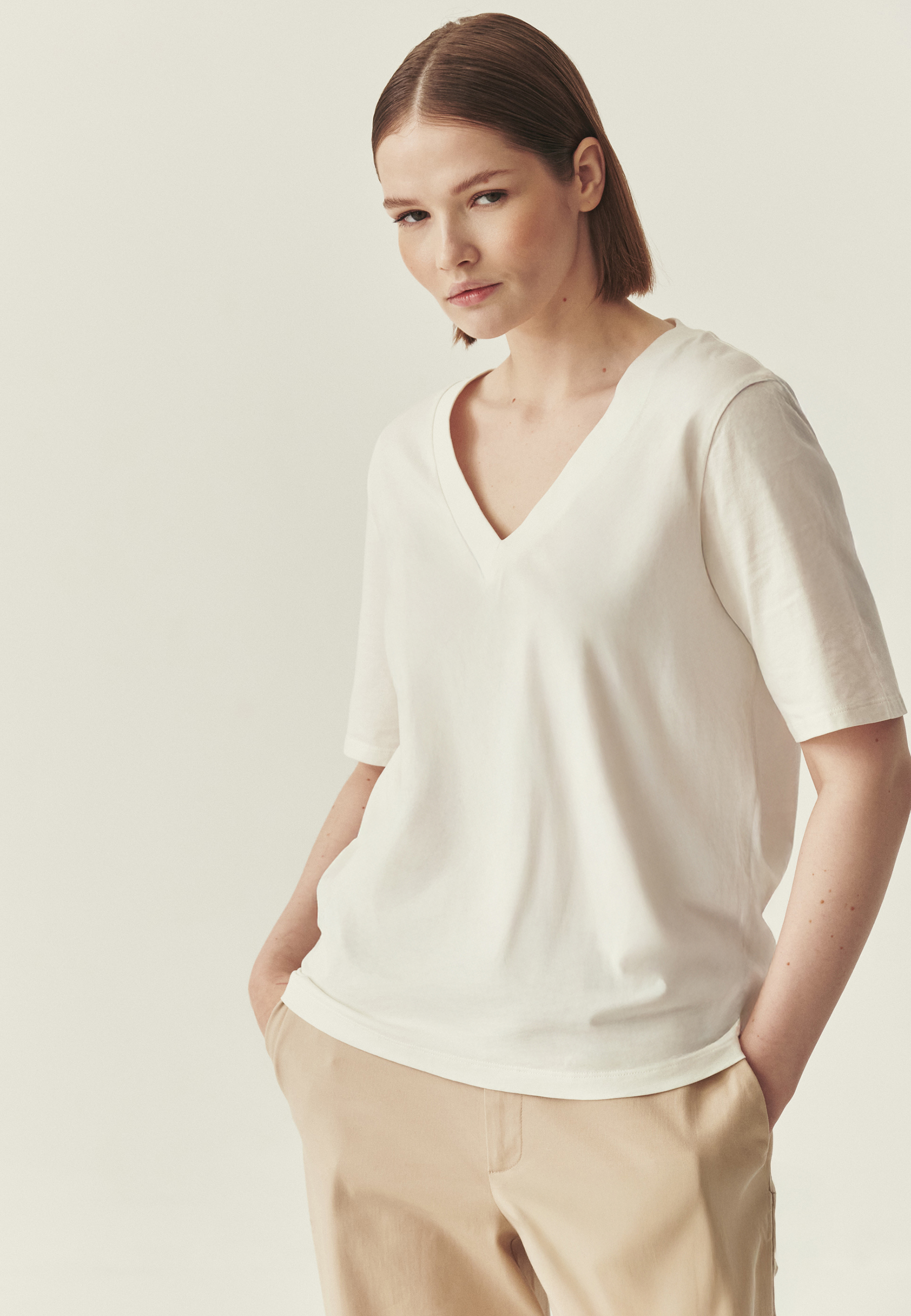 SWOBODNA BLUZKA Z BAWEŁNY - RABA BIAŁY 2