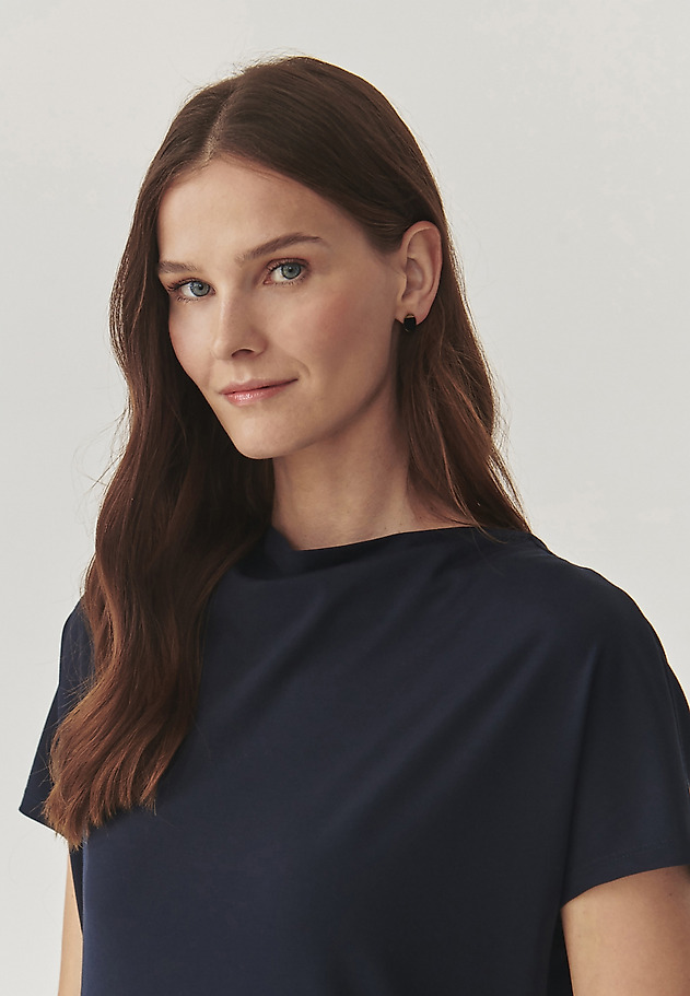 LADIES’ KNIT DRESS WITH WATER NECKLINE - ZORIMAX LADIES’ KNIT DRESS WITH WATER NECKLINE - ZORIMAX NAVY BLUE 4
