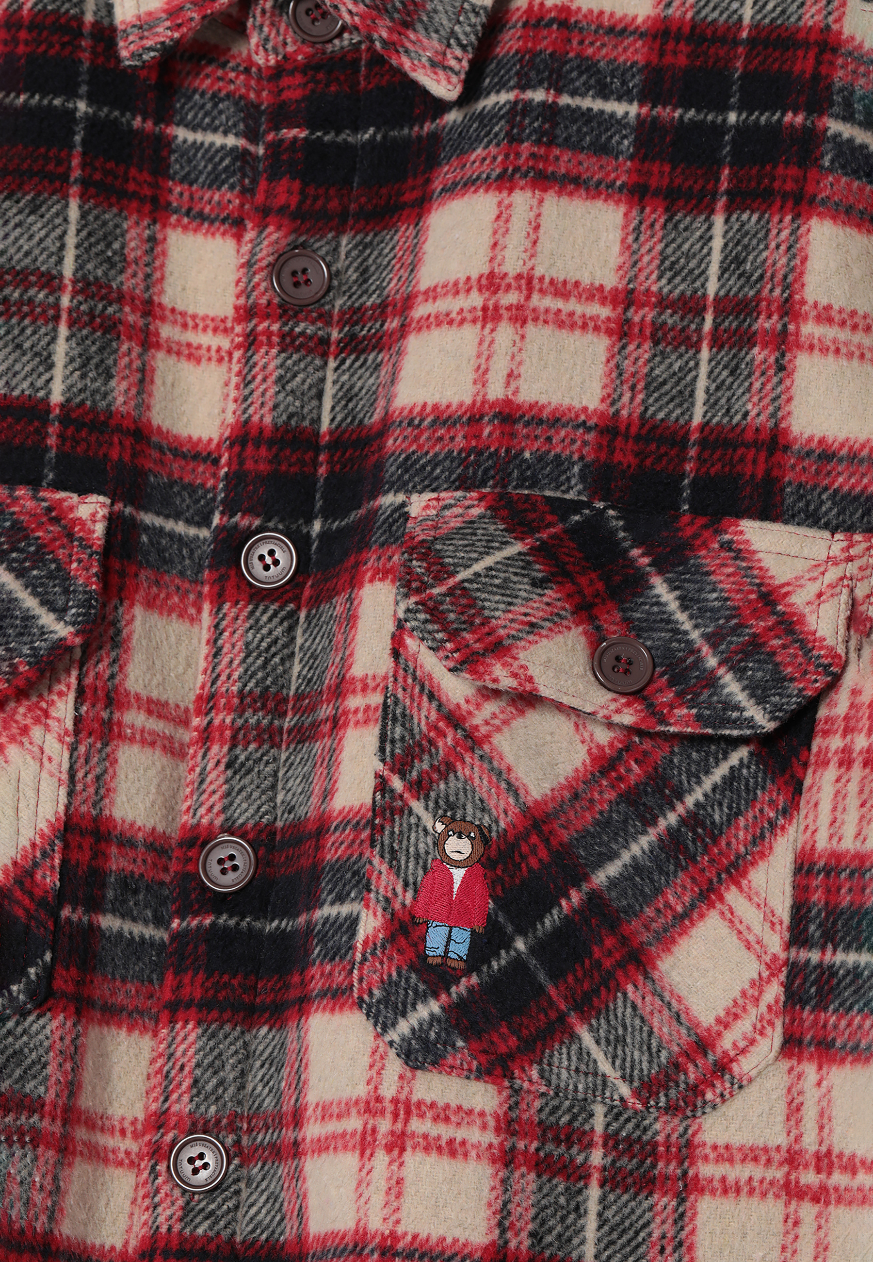 TKANINOWA KURTKA MĘSKA W KRATĘ SHACK CZERWONY 2