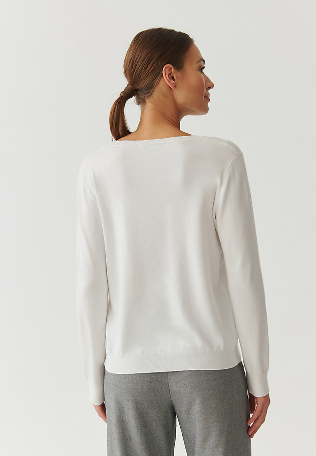 LADIES’ SWEATER WITH BUTTONS - KONTROKO LADIES’ SWEATER WITH BUTTONS - KONTROKO ECRU 4