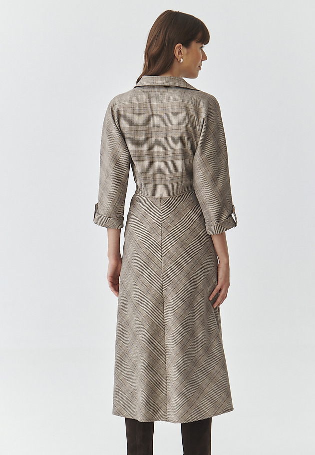 FABRIC CHECKERED MIDI DRESS — SAMOTALI 1 FABRIC CHECKERED MIDI DRESS — SAMOTALI 1 MULTIKOLOR 3