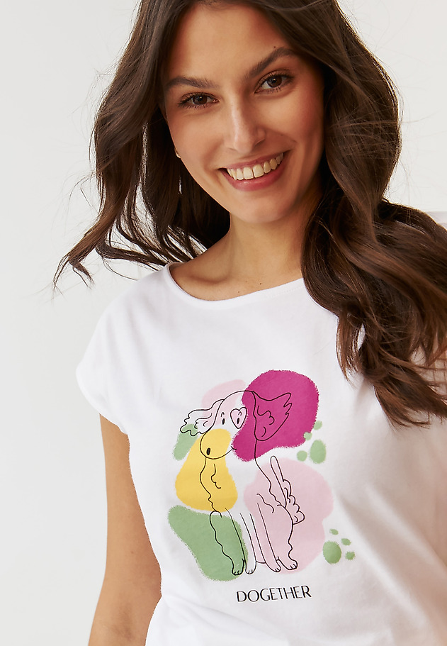 FITTED LADIES’ T-SHIRT WITH CENTRALISED PRINT - AMANDA 3 FITTED LADIES’ T-SHIRT WITH CENTRALISED PRINT - AMANDA 3 WHITE 1