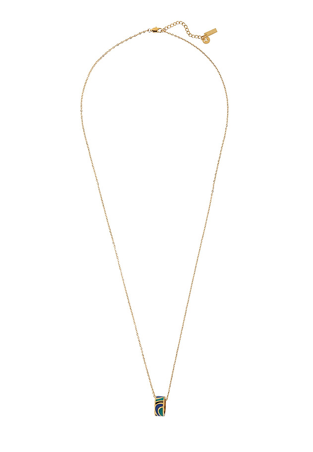 GOLD-PLATED NECKLACE WITH PENDANT - MIBIS GOLD-PLATED NECKLACE WITH PENDANT - MIBIS MULTIKOLOR 2
