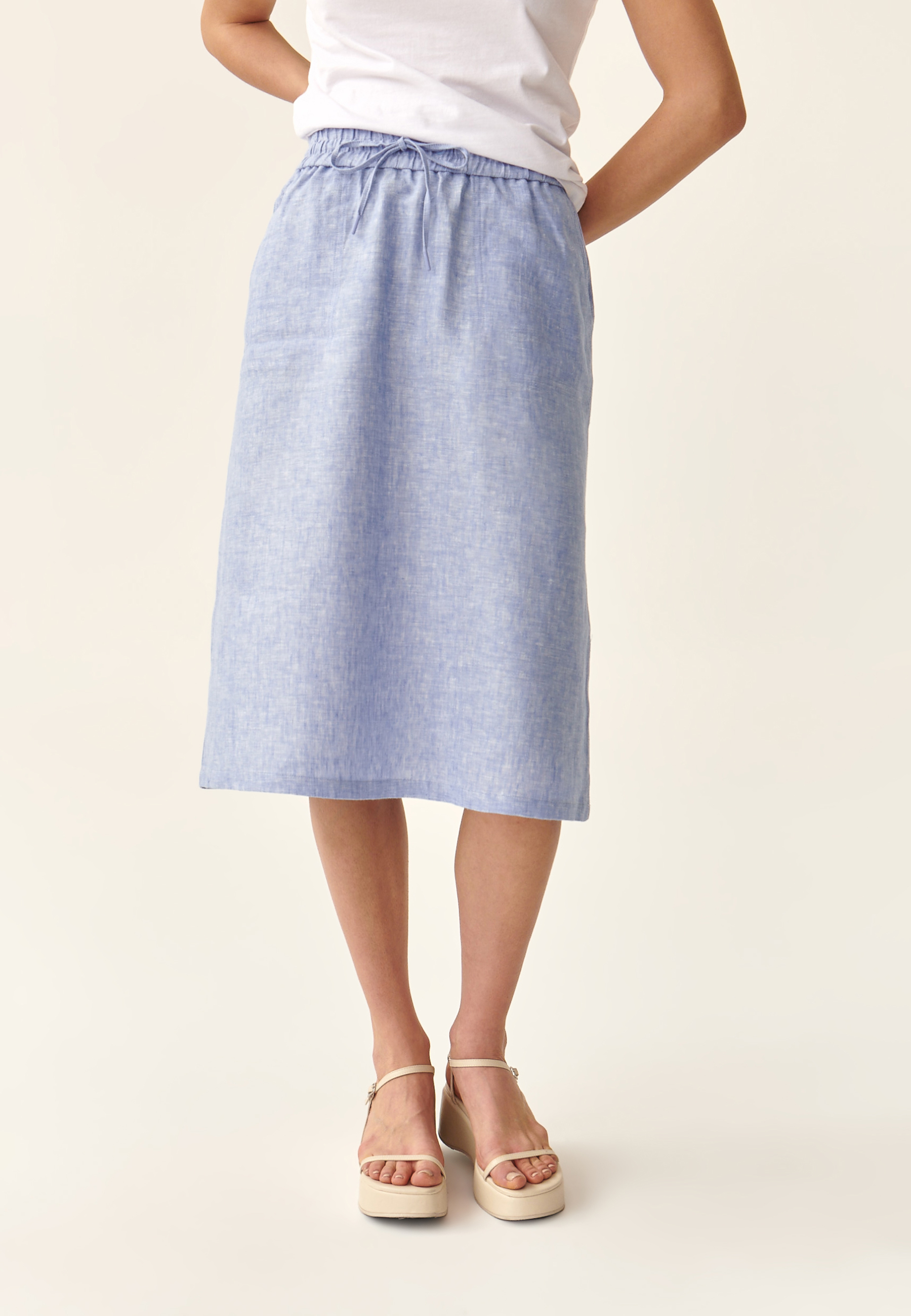 LADIES' CLASSIC SKIRT KOLIKO 1 BLUE 2