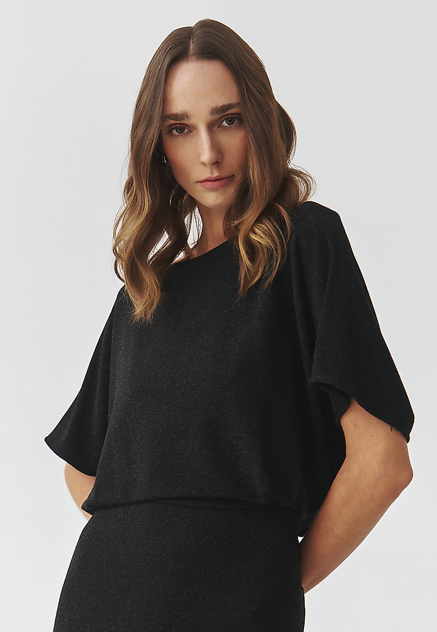 ELEGANCKA SUKIENKA MAXI Z POŁYSKUJĄCĄ PRZĘDZĄ — KATIE ELEGANCKA SUKIENKA MAXI Z POŁYSKUJĄCĄ PRZĘDZĄ — KATIE CZARNY 4