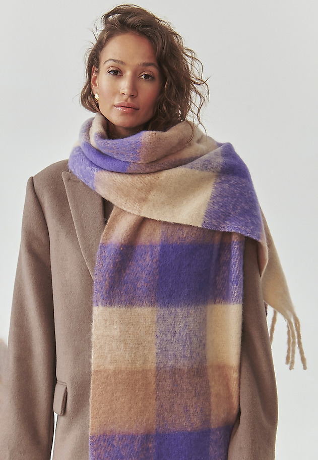 MULTICOLOR LADIES' SCARF WITH TASSELS LINA color