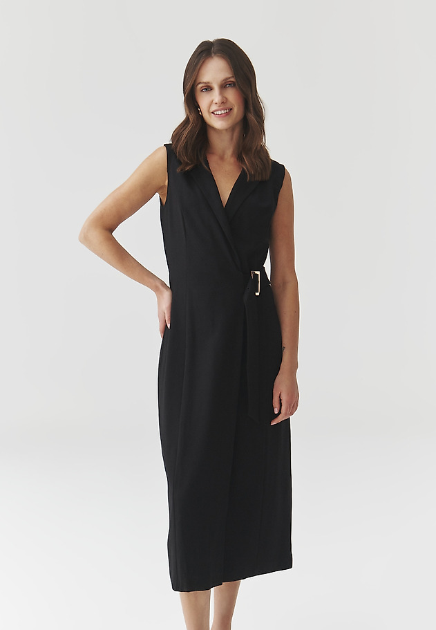 ENVELOPE MIDI DRESS — ROSALIND ENVELOPE MIDI DRESS — ROSALIND CZARNY 1