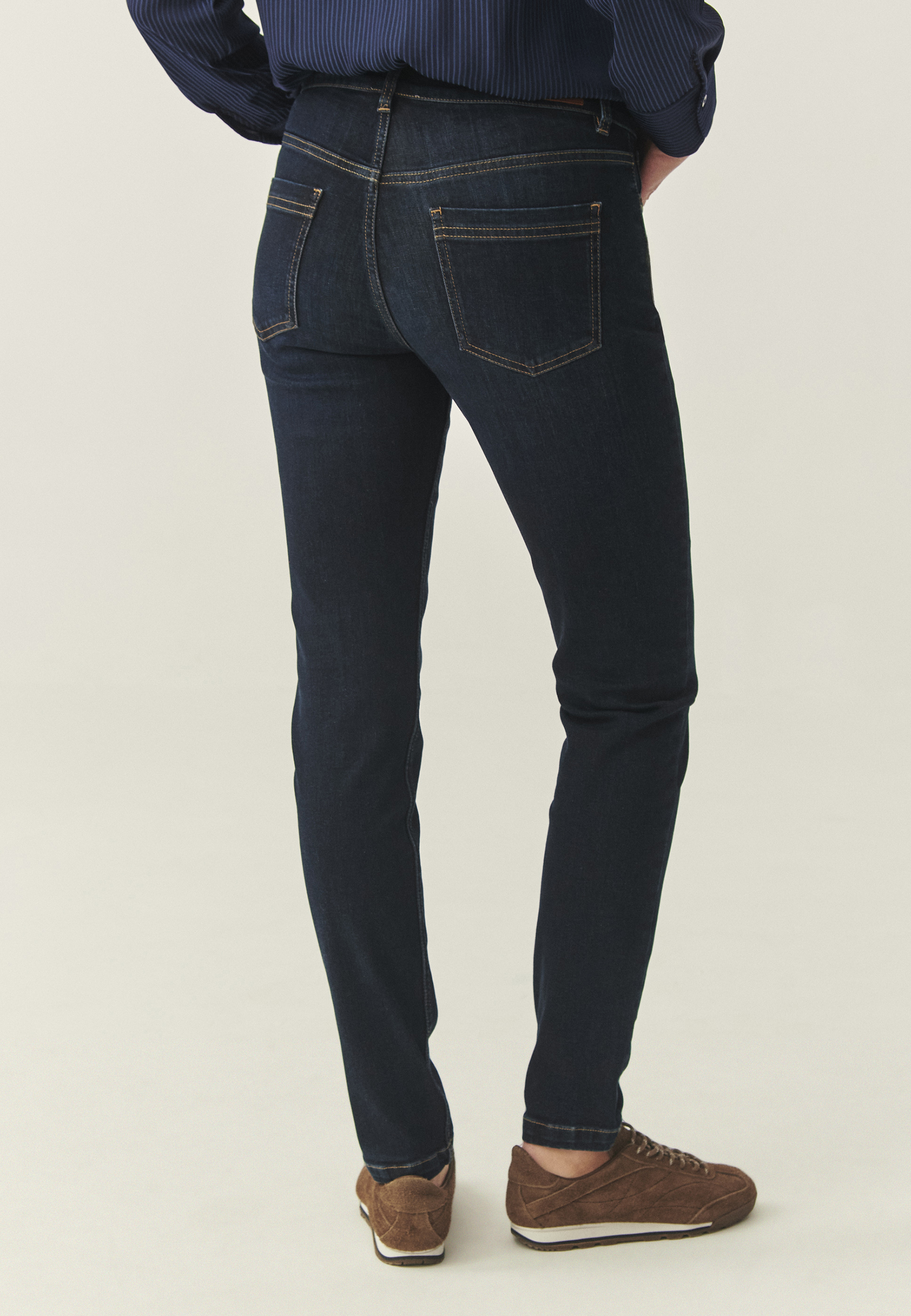 DENIM SKINNY TROUSERS - TAROS NAVY BLUE 2