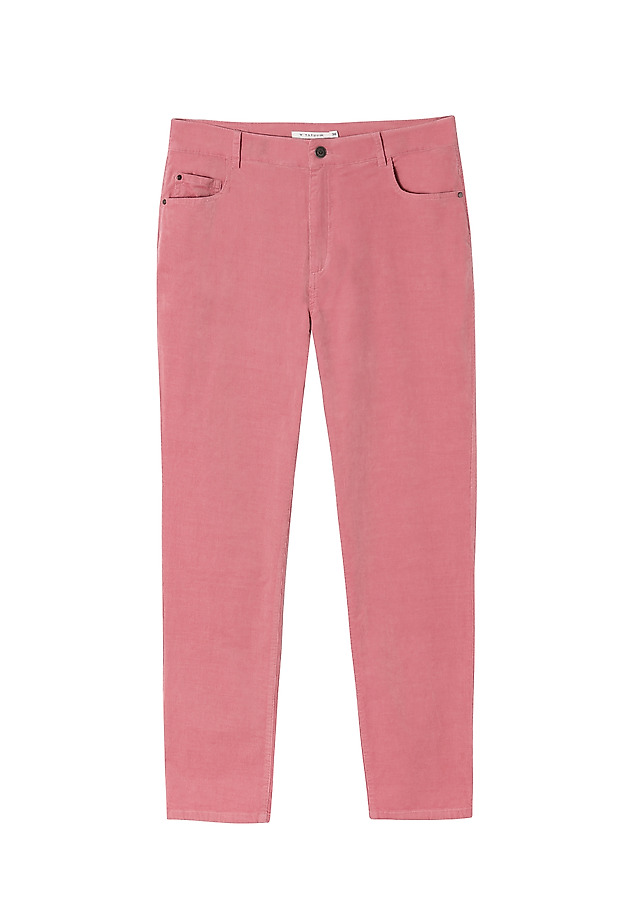 LADIES' MICRO CORDUROY PANTS ZORIA LADIES' MICRO CORDUROY PANTS ZORIA RÓŻOWY 4