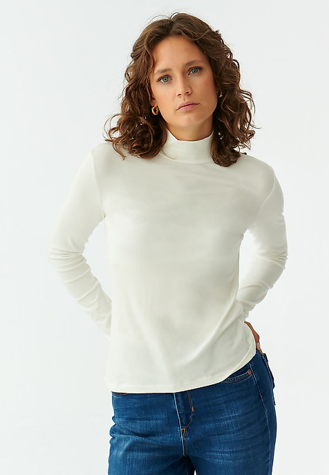 LADIES’ UNIVERSAL BLOUSE WITH A HALF TURTLENECK LEMIKI 1 LADIES’ UNIVERSAL BLOUSE WITH A HALF TURTLENECK LEMIKI 1