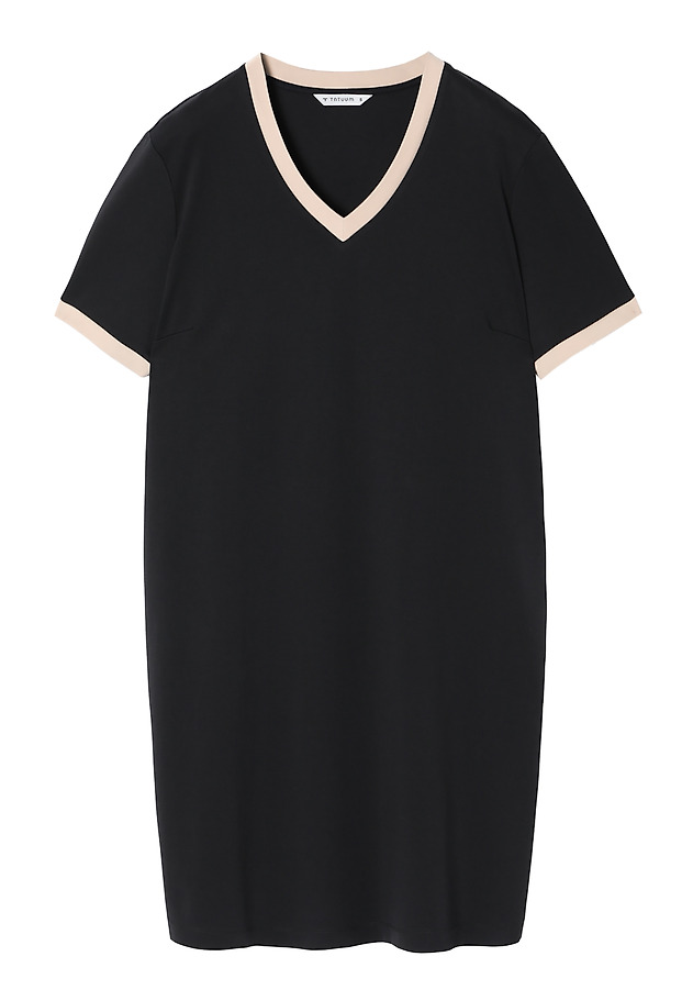 LADIES’ KNIT DRESS WITH SHORT SLEEVES - ELNA LADIES’ KNIT DRESS WITH SHORT SLEEVES - ELNA BLACK 6