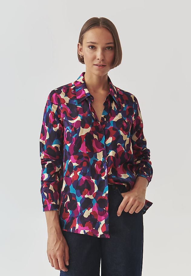 PATTERNED FABRIC LADIES' SHIRT - NIKALI 6 PATTERNED FABRIC LADIES' SHIRT - NIKALI 6 MULTIKOLOR 1