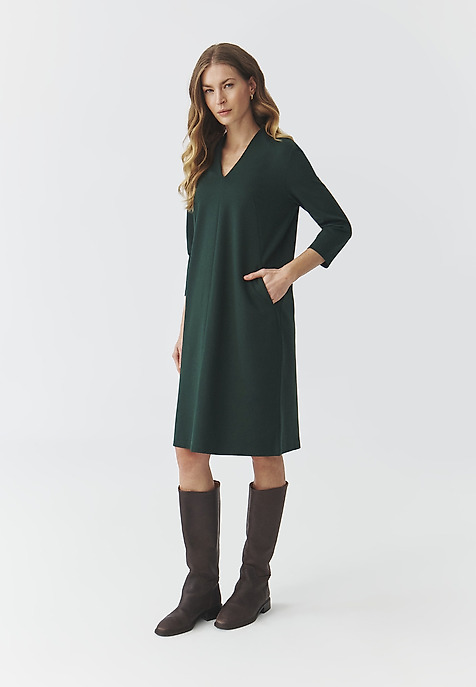 STYLISH KNITTED DRESS - KOKILIA GREEN 2