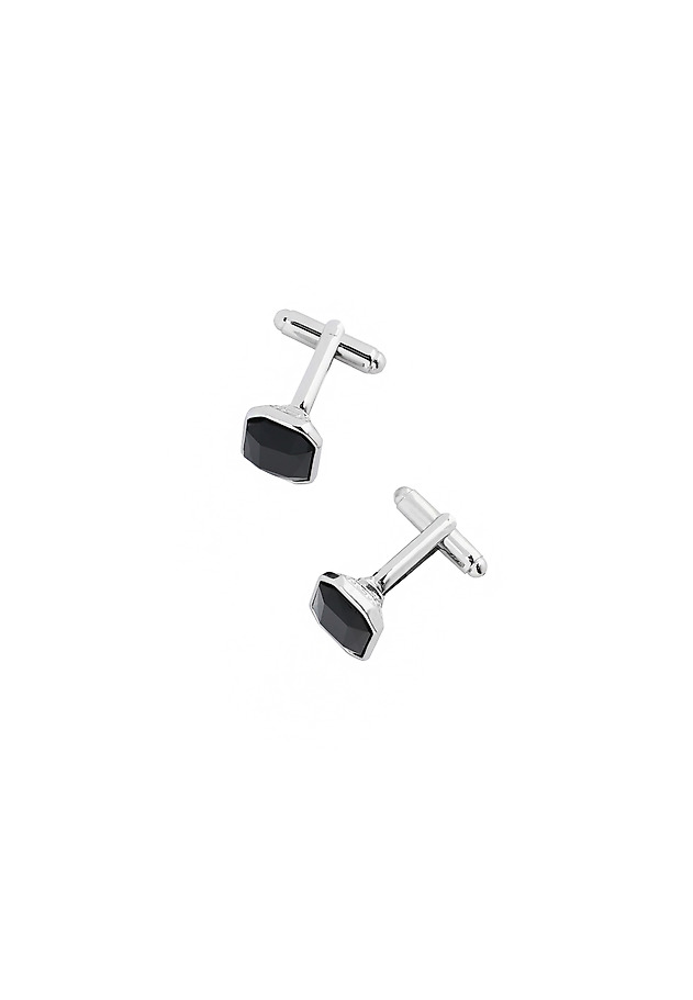 ELEGANT SHIRT CLIPS WITH DECORATIVE GLASS - CLIFI ELEGANT SHIRT CLIPS WITH DECORATIVE GLASS - CLIFI CZARNY 2