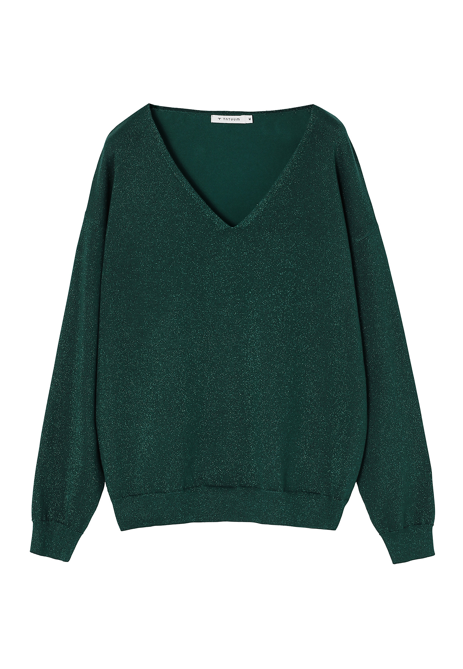 CLASSIC NŐI KAMA V-NEKKEL ÉS FÉNYES FONALLAL — FLARE CLASSIC NŐI KAMA V-NEKKEL ÉS FÉNYES FONALLAL — FLARE ZÖLD 102875