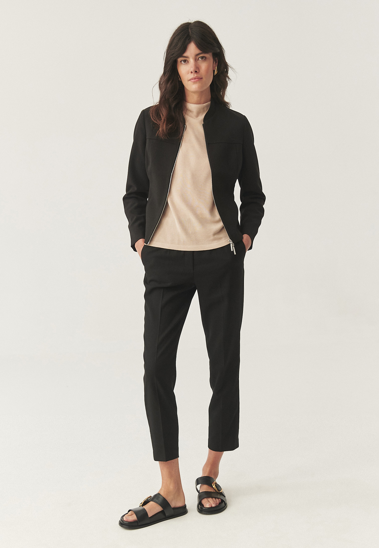 TKANÉ NOHAVICE S ELASTICKÝM PÁSOM - MILTI TKANÉ NOHAVICE S ELASTICKÝM PÁSOM - MILTI ČIERNA 114247