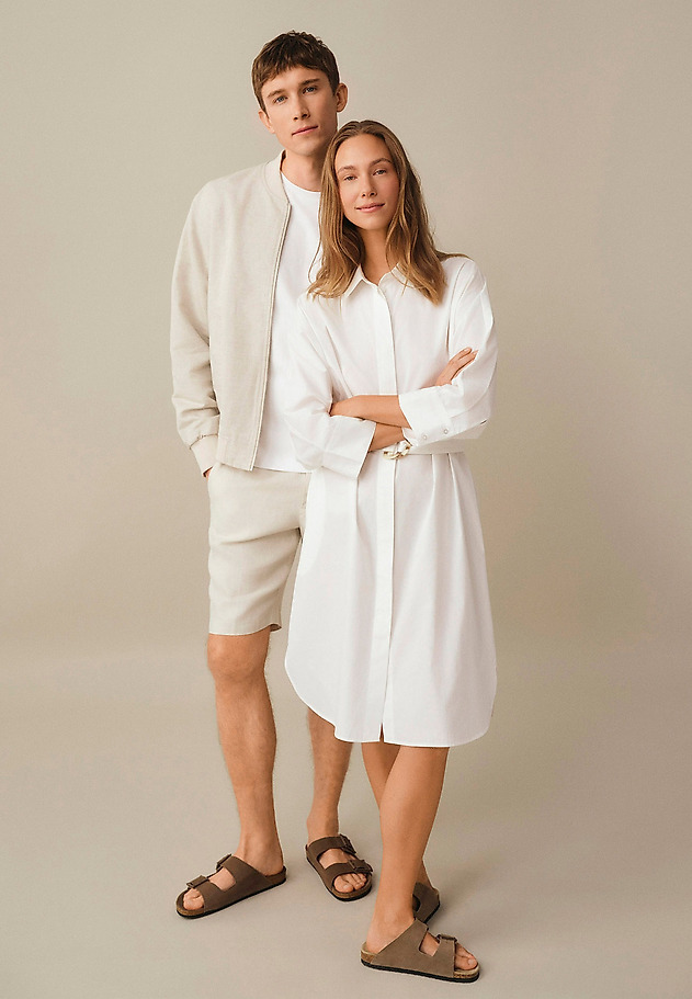 FÉRFI LINEN-PAMUT BOMBER DZSEKI - FORIO FÉRFI LINEN-PAMUT BOMBER DZSEKI - FORIO BÉZS 1
