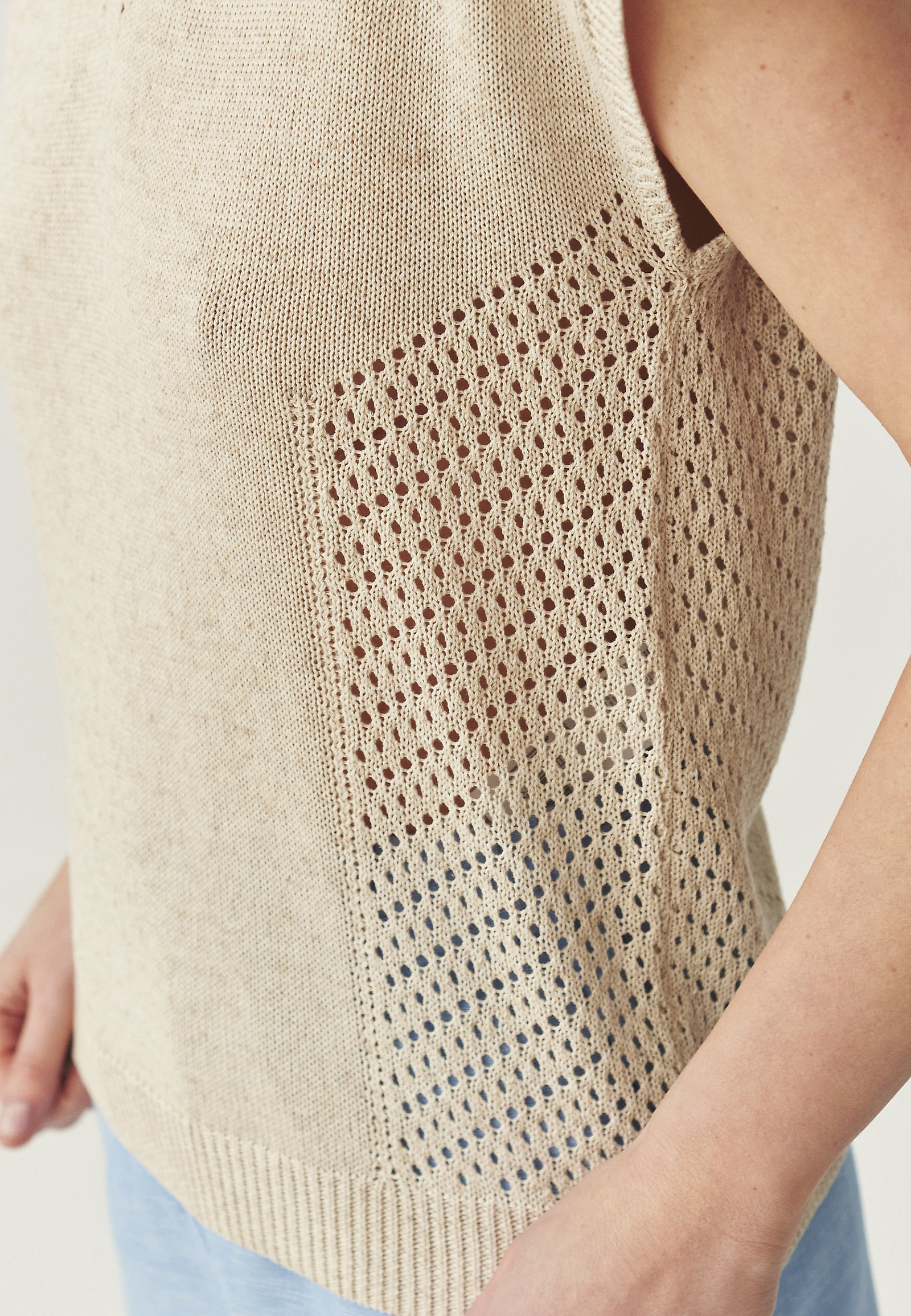 SVOBODNA BLUZA IZ PREJE - NITA SVOBODNA BLUZA IZ PREJE - NITA BEŽ 111223