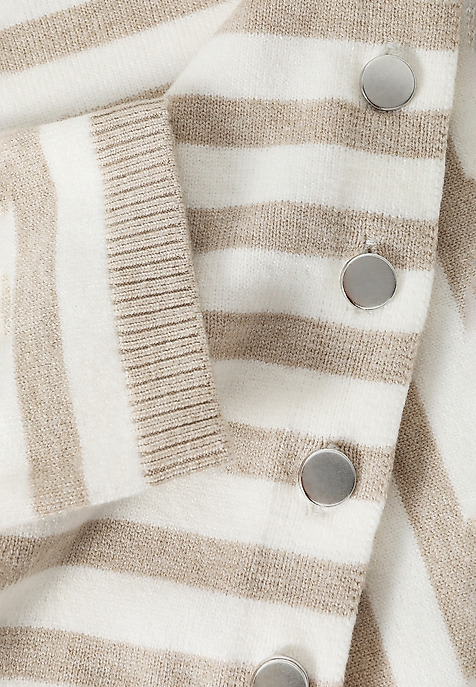CLASSIC LADIES' STRIPED JUMPER WITH A BOAT NECKLINE — TELMA MULTICOLOR 2