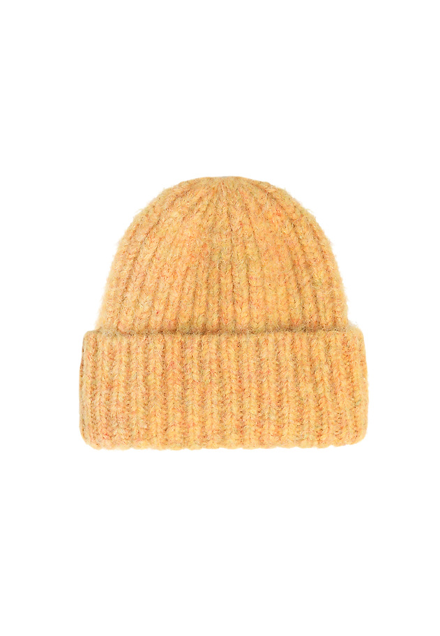 LADIES' KNITTED CAP WITH TURN-UP HEM — STORELA LADIES' KNITTED CAP WITH TURN-UP HEM — STORELA ŻÓŁTY 2