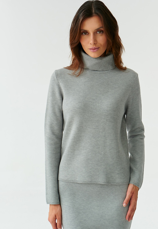 UNIVERSAL LADIES’ SWEATER WITH A TURTLENECK PIMPO 1 UNIVERSAL LADIES’ SWEATER WITH A TURTLENECK PIMPO 1 SZARY 1