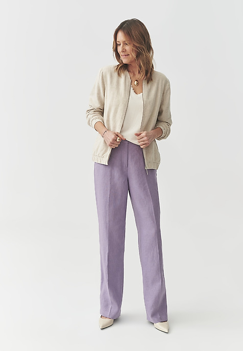 WOVEN FLAY-COTTON BOMBER — ETIA BEIGE 2