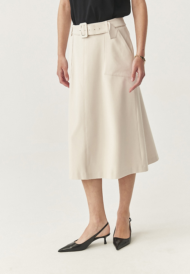 LEŽÉRNA MIDI SUKŇA S OPASKOM - ORMITE LEŽÉRNA MIDI SUKŇA S OPASKOM - ORMITE BÉŽOVÁ 3