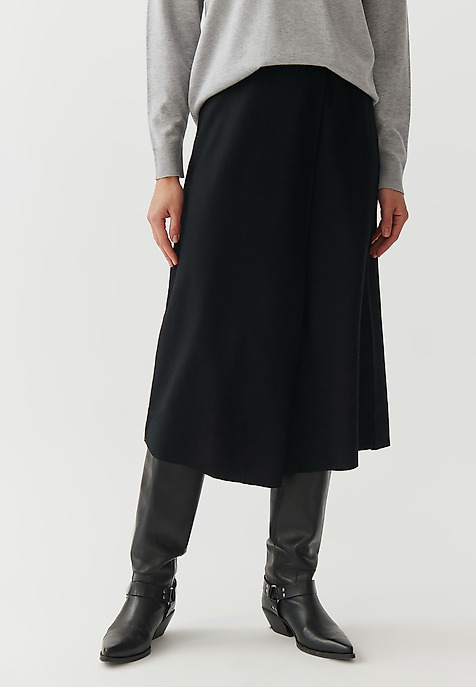 LADIES’ KNEE-LENGTH SKIRT WALIA BLACK 2