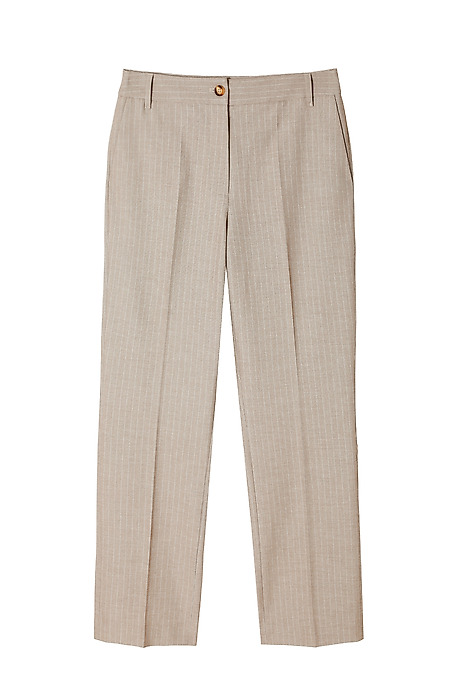 CLASSIC LADIES’ TROUSERS IN VERTICAL STRIPES - LATONI BEIGE 2