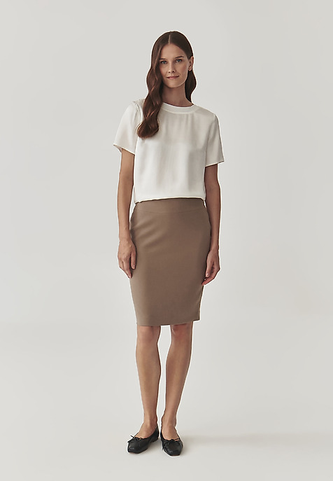 LADIES’ SHORT-SLEEVED BLOUSE - MALTO ECRU 2