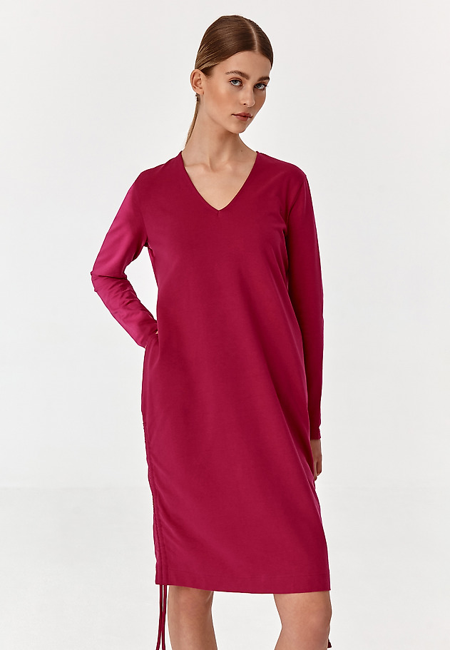 DRESS WITH A CREASE NATULOKO DRESS WITH A CREASE NATULOKO PINK 3