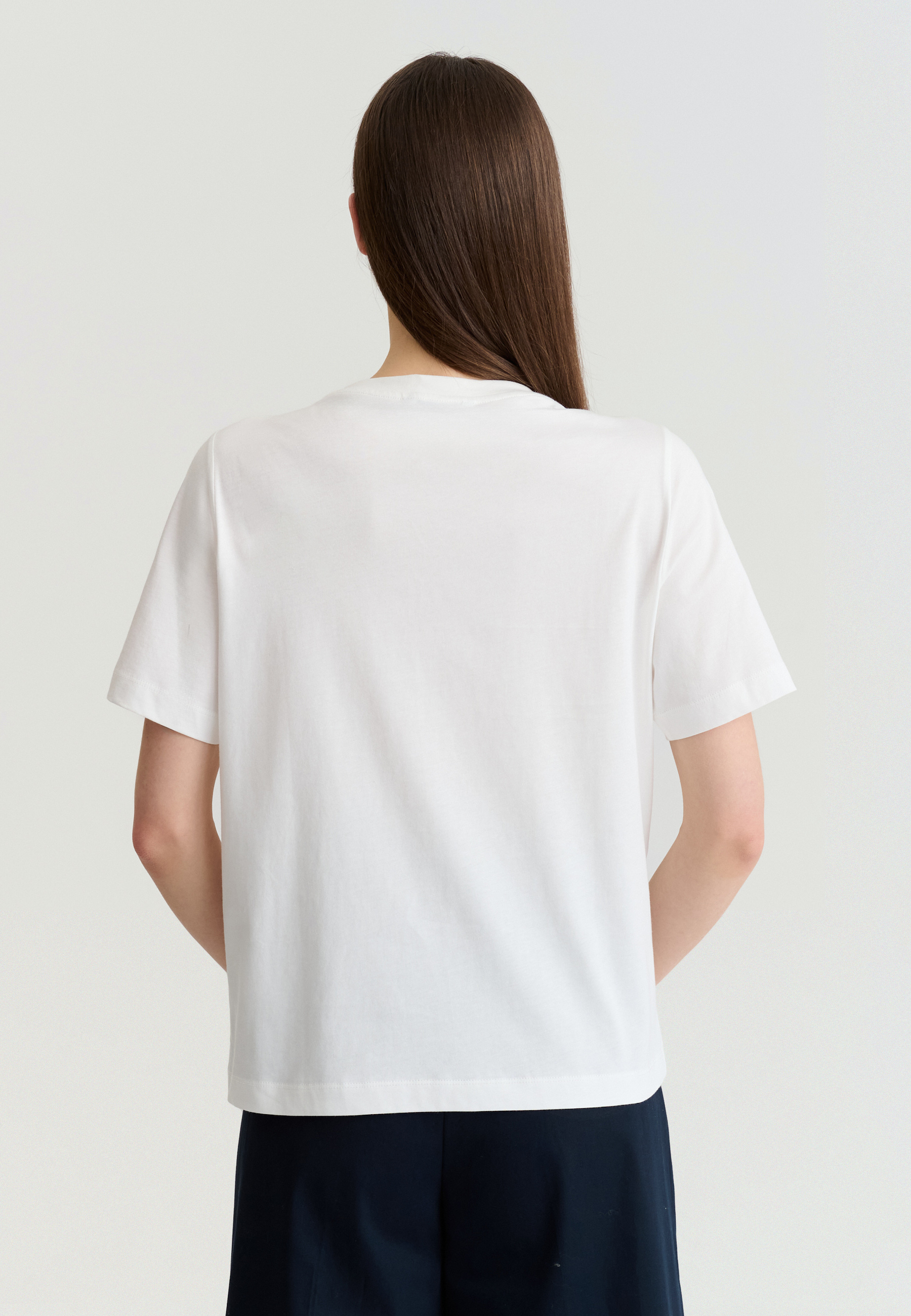 BAWEŁNIANY T-SHIRT Z NADRUKIEM - LANDA 1 ECRU 2