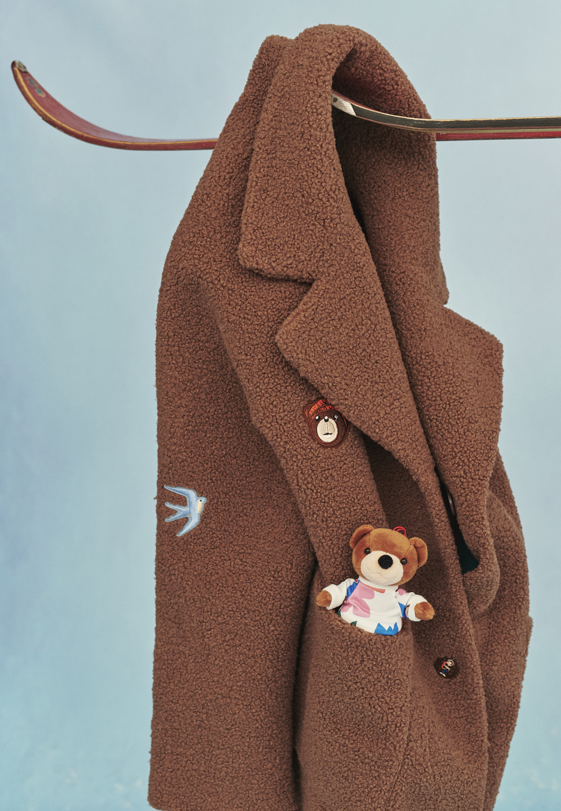 KEY RING WITH THE USZATEK BEAR - BEARINA 4 BEIGE 2