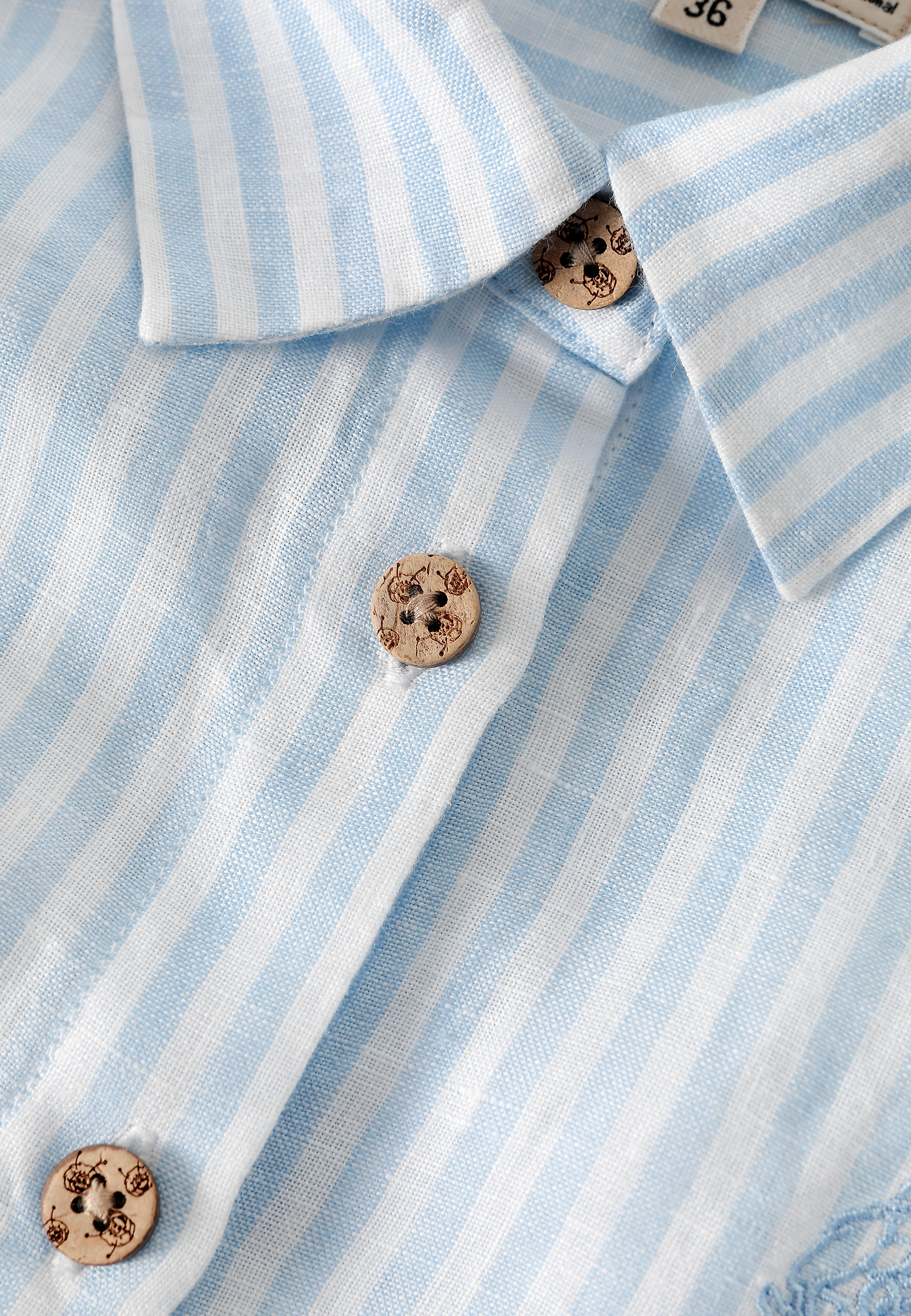 LINEN STRIPED SHIRT - LAWENDA LINEN STRIPED SHIRT - LAWENDA BLUE 110612