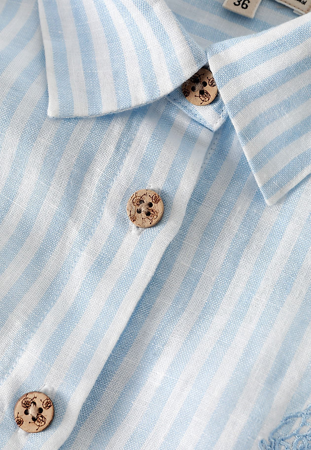 LINEN STRIPED SHIRT - LAWENDA LINEN STRIPED SHIRT - LAWENDA BLUE 10