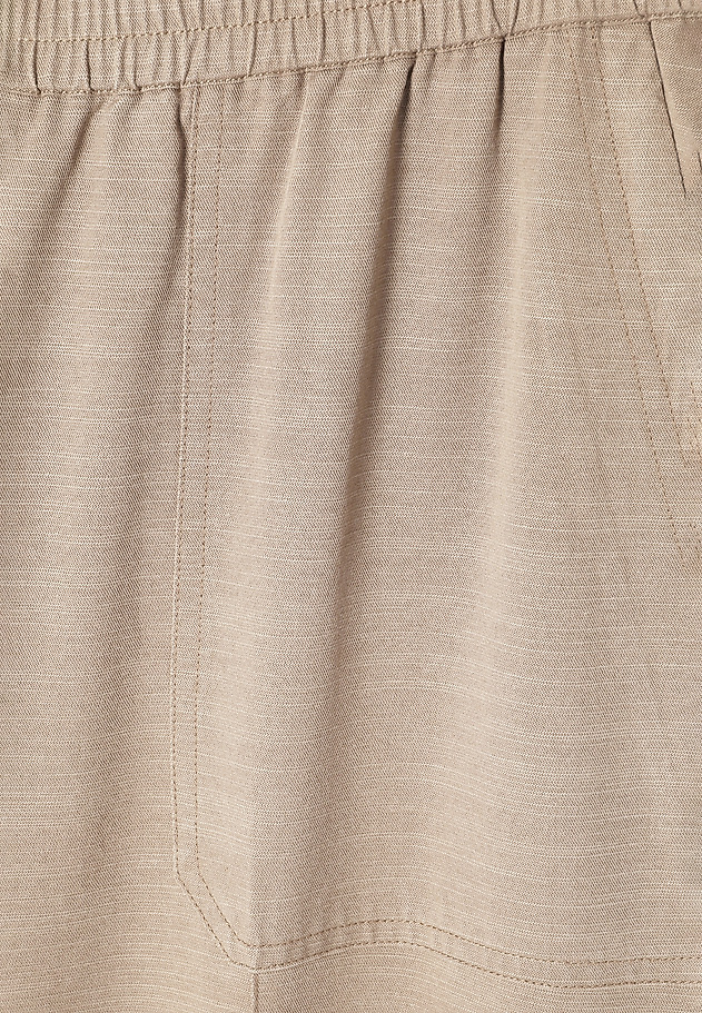 LADIES’ PANTS WITH TURNED-UP CUFFS - SUMIKO LADIES’ PANTS WITH TURNED-UP CUFFS - SUMIKO BEŻOWY 5