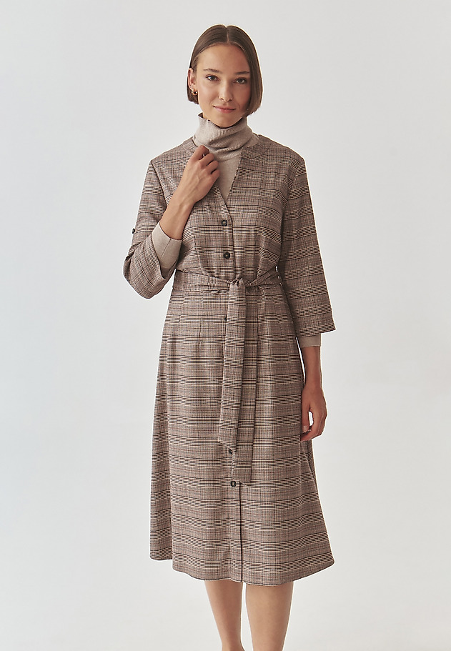 CHECKERED FABRIC DRESS - MANKIRI CHECKERED FABRIC DRESS - MANKIRI MULTIKOLOR 1