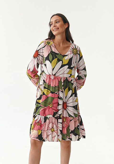 ROCHIE CU VOLANE ÎNFLORATAT MILI MULTICOLOR 2
