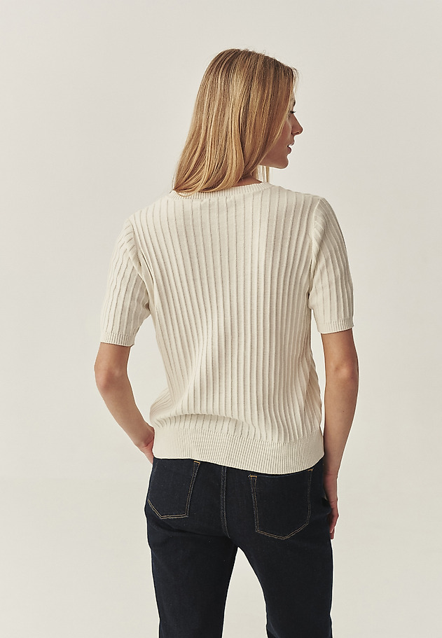 RIBBED JUMPER IN AIRY YARN - SEWILLA RIBBED JUMPER IN AIRY YARN - SEWILLA ECRU 3