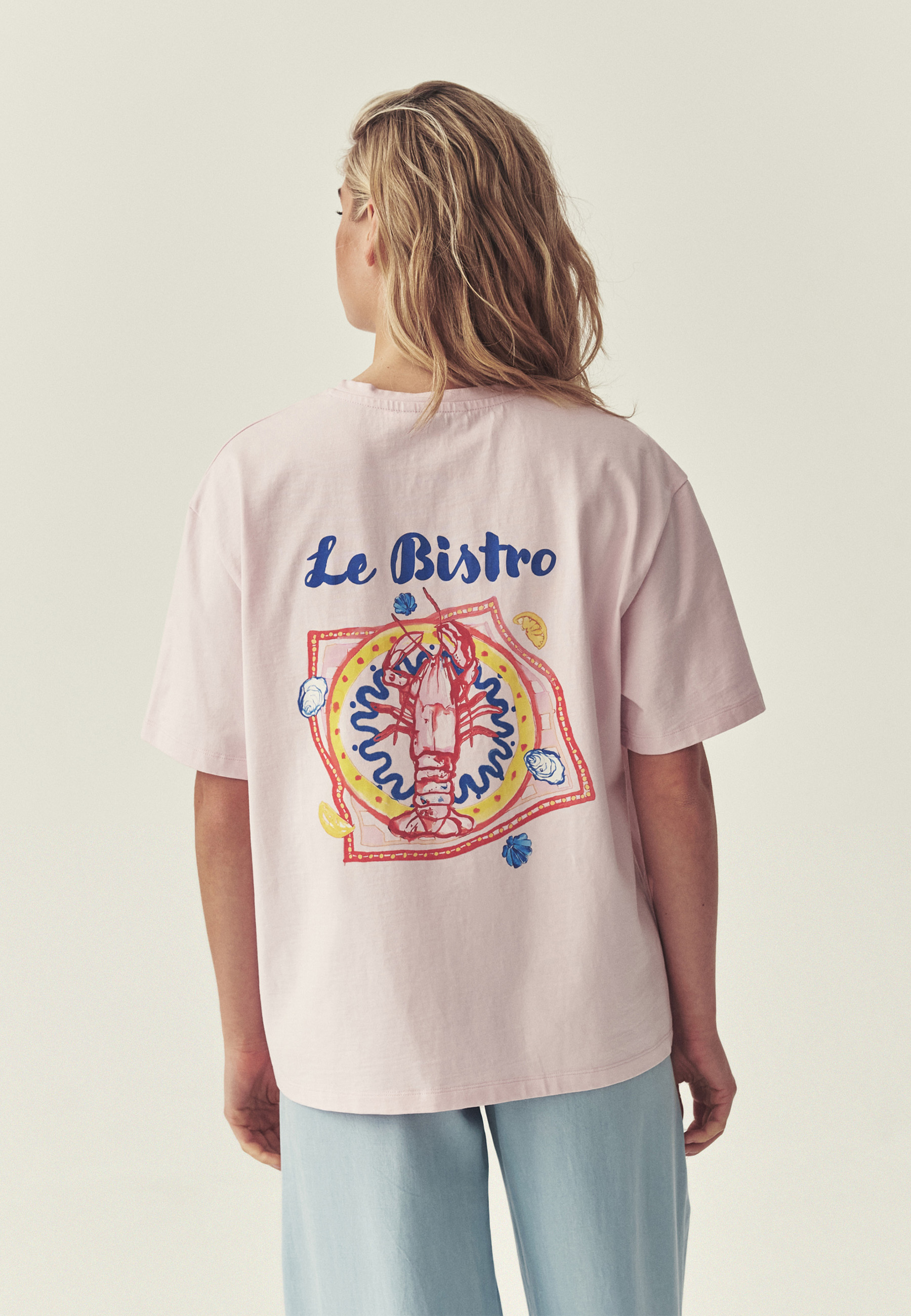 BAWEŁNIANY T-SHIRT Z NADRUKIEM - MAR