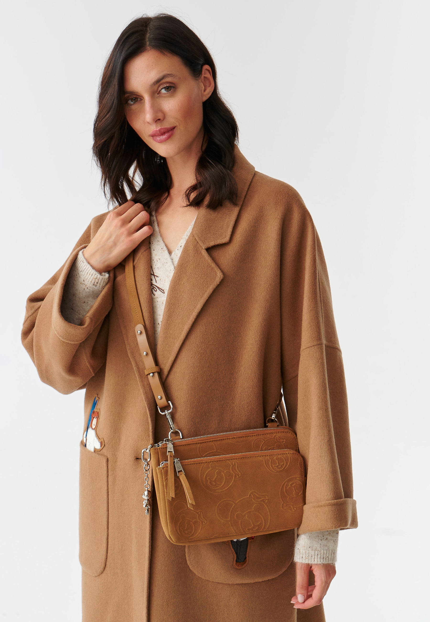 LADIES' SUEDE BAG DIMI 1 BEIGE 2