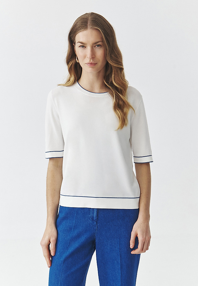 SHORT SLEEVE BLOUSE — SIMPLY SHORT SLEEVE BLOUSE — SIMPLY ECRU 1